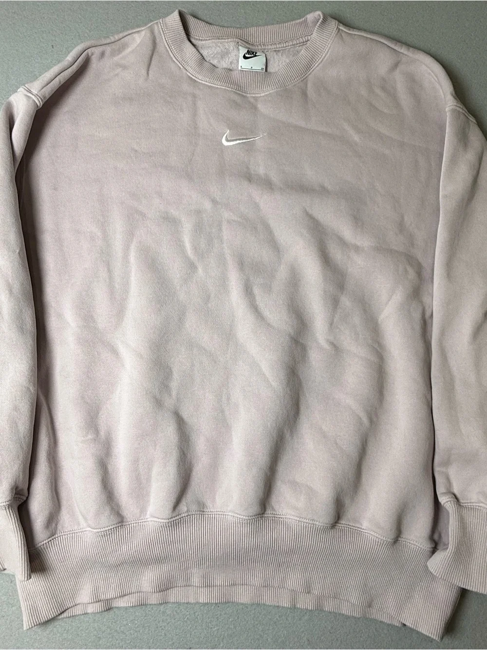 Nike Sportswear Phoenix Fleece Oversized Sweatshirt Womens S Pink Cream Center